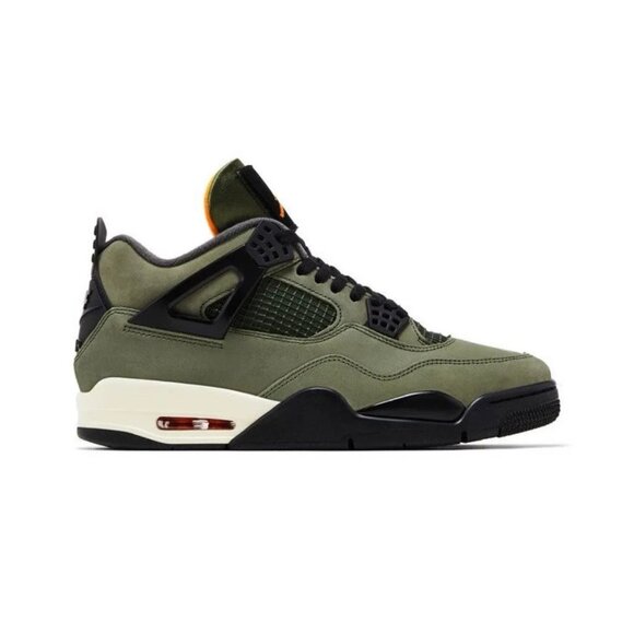 Undefeated X Air Jordan 4 Retro OG SP Mens Sneakers Size 9 Olive/Black - Picture 3 of 7